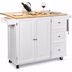 Description générale L'îlot de cuisine vous assure une cuisine propre et impeccable. Doté de nombreux espaces de rangement, c ...