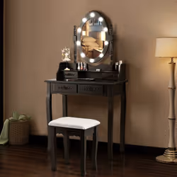 Description générale Découvrez notre coiffeuse élégante, conçue pour apporter une touche de chic à votre espace de beauté. Do ...