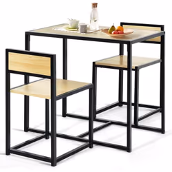 Attributs : 【Ensemble 3 pièces peu encombrant:】l'ensemble comprend 1 table rectangulaire et 2 chaises, ce qui vous permet de  ...