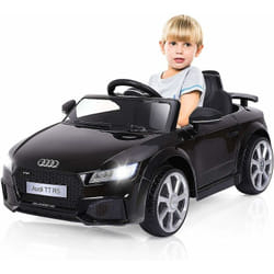 Costway - Audi Voiture Electrique pour Enfants 12V Max. 5 Km/h avec 2 Moteurs , MP3,Télécommande 2.4G, Musique, Klaxon, Lumières led Double Porte,