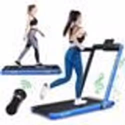 COSTWAY Tapis de Course/Marche Electrique Pliable Contrôlé par APP Bluetooth 12 Km/H avec Ecran LED Haut-parleur Moteur 075HP ...