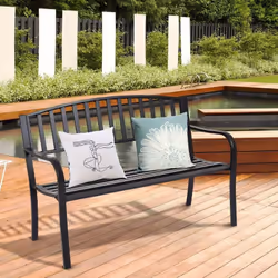 Description générale Notre banc de jardin en acier allie durabilité et élégance, parfait pour embellir votre extérieur. Avec ...