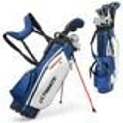 COSTWAY Sac de Golf Trépied pour Homme Ensemble de Clubs de Golf 9 Pièces avec 3 Housses Bretelles Réglables Tête Lestés des Clubs