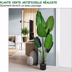 Description générale Notre arbre artificiel est une magnifique décoration qui apportera une touche de verdure à votre intérie ...