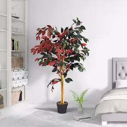 Description générale Notre ficus artificiel de 120 cm se distingue par son apparence luxuriante et naturelle, apportant une t ...