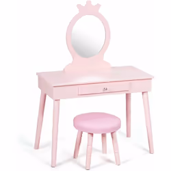 Description générale Notre ensemble coiffeuse et tabouret est conçu pour la sécurité et le plaisir de votre enfant. Fabriqué  ...