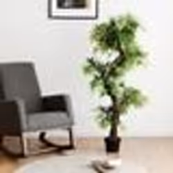 COSTWAY Erable Artificielle 160 CM Plante Artificielle avec Pot pour Décoration Interieur / Extérieur