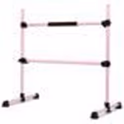 COSTWAY Double Barre de Danse Classique Hauteur Réglable 20-119CM avec Eponge Base Rotative Charge 50KG pour Gymnase/Traction ...