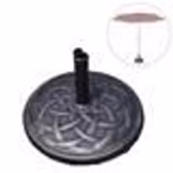 COSTWAY Base de Parasol Rond en Résine Bronze Pied de Parasol pour Diamètre de 38mm ou 48mm pour Terrasse Cour Jardin