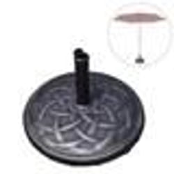 COSTWAY Base de Parasol Rond en Résine Bronze Pied de Parasol pour Diamètre de 38mm ou 48mm pour Terrasse Cour Jardin