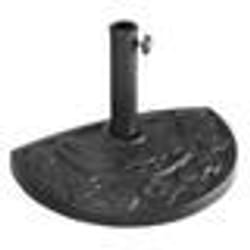 COSTWAY Base de Parasol Semi-Circulaire Dia.50cm en Résine pour Diamètre de 38mm ou 48mm pour Terrasse Cour Jardin Noir