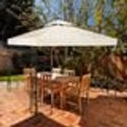 COSTWAY Toile de Rechange pour Tonnelle Tente 3 x 3 M en Polyester Impérméable de Jardin pour Pavillon Beige