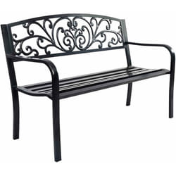 Banc de Jardin 2 Places en Métal 127 x 60 x 85 cm Style Classique Charge max : 280 kg Banquette de Jardin - Costway