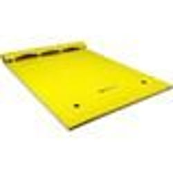 COSTWAY Tapis Flottant en Mousse XPE 270x180CM 3 Couches avec Attache Elastique de 35M Capacité Portante 300KG pour Piscine Jaune