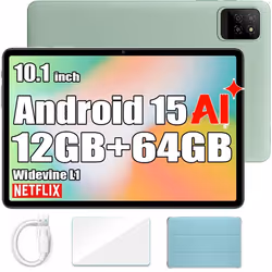 Tablette Tactile Oscal Pad 30 Wifi Doke AI 101 60Hz1080p FHD 12Go 64Go-SD 2To Android 15 6600 mAh Face ID Widevine L1 - Vert