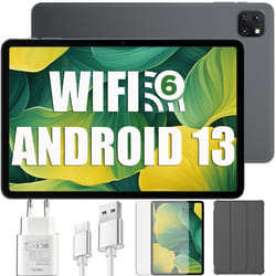 Oscal Pad 50 WiFi Tablette Tactile 10.1 pouces HD+ IPS Android 13 2.4G+5G WiFi 6 RAM 6 Go ROM 64 Go/SD 1 To 5100mAh - Gris