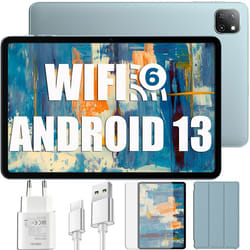 Oscal Pad 50 WiFi Tablette Tactile 10.1 pouces HD+ IPS Android 13 2.4G+5G WiFi 6 RAM 6 Go ROM 64 Go/SD 1 To 5100mAh - Bleu