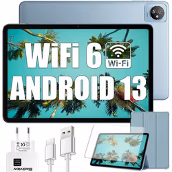 Blackview Tab 30 WiFi Tablette Tactile 10.1 pouces HD+ IPS Android 13Go WiFi 6 RAM 6 Go ROM 64 Go/SD 128 To 5100mAh - Bleu