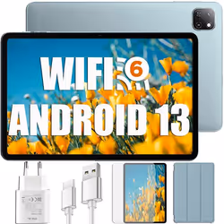 Oscal Pad 50 WiFi Tablette Tactile 10.1 pouces HD+ IPS Android 13 2.4G+5G WiFi 6 RAM 6 Go ROM 64 Go-SD 1 To 5100mAh - Bleu