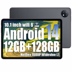 Oscal Pad 7 Tablette Tactile 10.1 800 x 1280 HD Android 14 RAM 12 Go ROM 128 Go-SD 1 To 6600mAh 8MP+13MP Widevine L1 - Gris