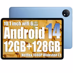 Oscal Pad 7 Tablette Tactile 10.1 800 x 1280 HD Android 14 RAM 12 Go ROM 128 Go-SD 1 To 6600mAh 8MP+13MP Widevine L1 - Bleu