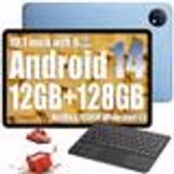 Oscal Pad 7 Tablette Tactile 10.1 HD Android 14 RAM 12 Go ROM 128 Go-SD 1 To 6600mAh 8MP+13MP Widevine L1 Bleu Avec Clavier K ...