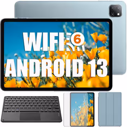 Oscal Pad 50 WiFi Tablette Tactile 10.1 HD+ IPS Android 13 2.4G+5G WiFi 6 RAM 6 Go ROM 64 Go-SD 1 To 5100mAh Bleu Avec Clavie ...
