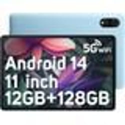 Blackview Tab 90 WiFi Tablette Tactile 10.9 HD+ IPS Android 14 2.4G+5G WiFi RAM 12 Go ROM 128 Go-SD 2 To 8MP+13MP 8200mAh - Bleu