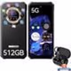 Blackview BL9000 Smartphone Incassable 5G Double Écran 24Go+512Go 6.78 50MP Android 13 Or avec Écouteur Bluetooth Airbuds 60