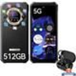 Blackview BL9000 Smartphone Incassable 5G Double Écran 24Go+512Go 6.78 50MP Android 13 Or avec Écouteur Bluetooth Airbuds 60