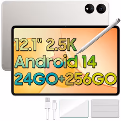 Oscal ELITE1 Tablette Tactile 12.1 2.5K 600Nits Android14 RAM 24Go ROM 256Go-SD 1To 8800mAh(33W) Mode PC WPS Stylet Gratuit -