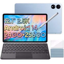 Oscal ELITE1 Tablette Tactile 12 Android 14 RAM 24Go ROM 256Go-SD 1To 8800mAh(33W) Mode PC WPS Stylet Gratuit Bleu Avec Clavi ...