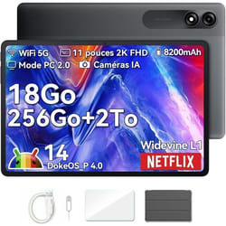 Blackview Tab 9 WiFi Tablette Tactile 10.95 1200*1920 1080P FHD Android 14 18Go+256Go-SD 1To 8200mAh Widevine L1 Mode PC WPS -