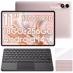 Blackview Tab 9 WiFi Tablette Tactile 10.95 1200*1920 1080P Android14 18Go+256Go-SD 1To 8200mAh Mode PC WPS Rose Avec Clavier ...