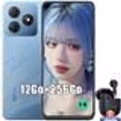 Oscal FLAT 1C Téléphone Portable pas cher 65 pouces 4Go+32Go 4700mAh Android 13 Bleu avec Blackview Airbuds 8