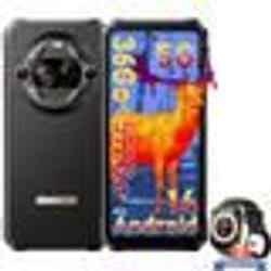 Blackview BL9000 Pro Smartphone Incassable 5G 512Go 6.78 Double Écran 50MP Android 14 Noir avec Blackview W50 Pro