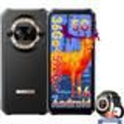 Blackview BL9000 Pro Smartphone Incassable 5G 512Go 6.78 Double Écran 50MP Android 14 Or avec Blackview W50 Pro