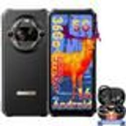 Blackview BL9000 Pro Smartphone Incassable 5G 512Go 6.78 Double Écran 50MP Android 14 Noir avec Écouteurs Bluetooth Airbuds 60