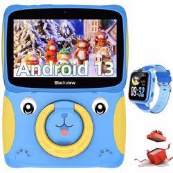 Blackview Tab 3 Kids Tablette Tactile pour Enfants Android 13 4+32Go-SD 1To 3280mAh Éducative Tablette Avec Montre Enfant Z10 ...