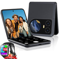 Blackview HERO 10 Smartphone Pliable Double écran 6.9 (12+24)Go+256Go108MP+32MP4000mAh Noir avec Smartwatch Blackview W60
