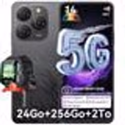 Blackview Shark 8 Smartphone Débloqué 6.78 2.4K 16Go+256Go 64MP 5000mAh NFC Android 13 Gris avec Montre Connectée R50