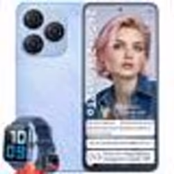 Blackview Shark 8 Smartphone Débloqué 6.78 2.4K 16Go+256Go 64MP 5000mAh NFC Android 13 Bleu avec Montre Connectée R50