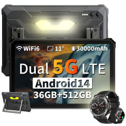 Blackview Active 10 Pro Tablette Tactile 11Android 1450MP+20MP36+512Go/SD 2To30000mAh(55W) Noir Avec Montre W50Pro Noir
