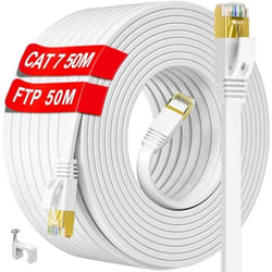 Câble Ethernet - GENERIC - Cat 7 - 50m - Blindé - Plat - Haut Débit 10Gbps