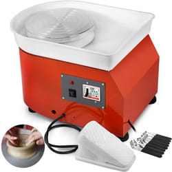 Tour de potier électrique - VEVOR - 280W - 25cm - Commande au pied - Outils inclus