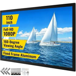 Écran de Projection 2794 cm - VEVOR - Écran Blanc - PVC 16:9 3D Vision 160°