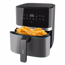 Cecotec Cecofry Full InoxBlack 5500 Pro Unique 5,5 L Autonome 1700 W Friteuse d’air chaud Noir, Acier satin