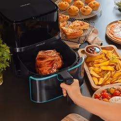 Cecotec Cecofry Full InoxBlack 5500 Pro Friteuse à air chaud 5,5L 1700W Noir, Acier satin - Vue supplémentaire 7