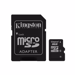 Kingston Technology SDC4/8GB, 8 Go, MicroSD, Flash, Noir