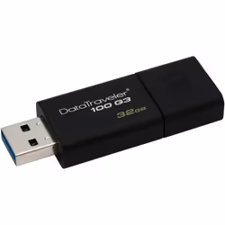 Kingston Technology DataTraveler 100 G3, 32 Go, USB Type-A, 3.2 Gen 1 (3.1 Gen 1), 40 Mo/s, Slide, Noir